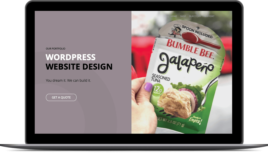 Woocommerce project laptop screen