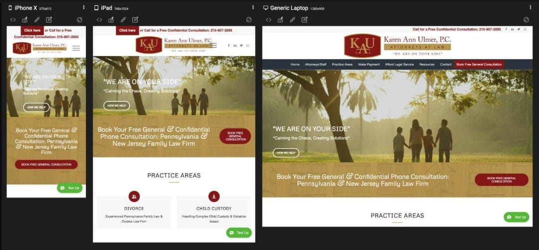 Ulmer Law Responsive Responsive brochure websites by Press Wizards - Energy Industry